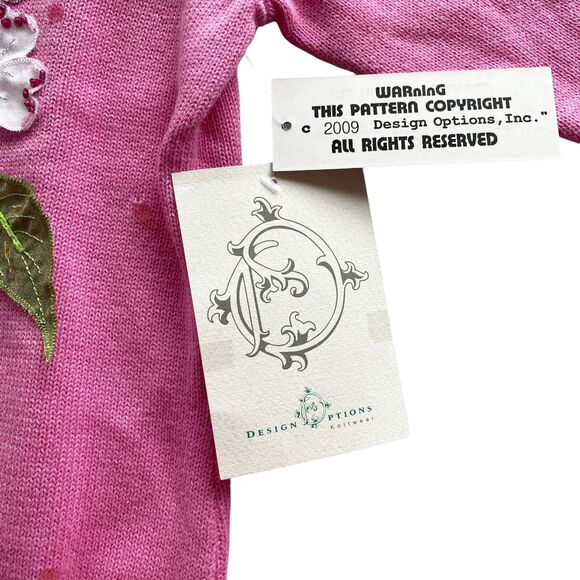 Design Options By Philip & Jane Gordon Sweater Ex-Large Pink Cardigan Sequin NEW - Picture 7 of 9